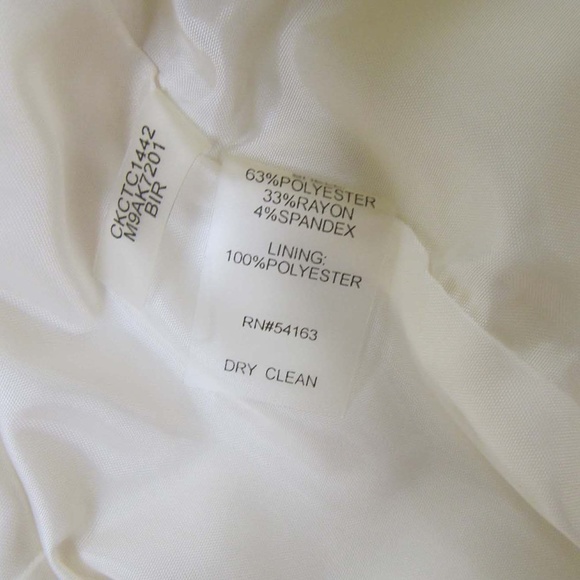 Ladies Calvin Klein The Hudson Ivory Pants Size 8 - Picture 5 of 6